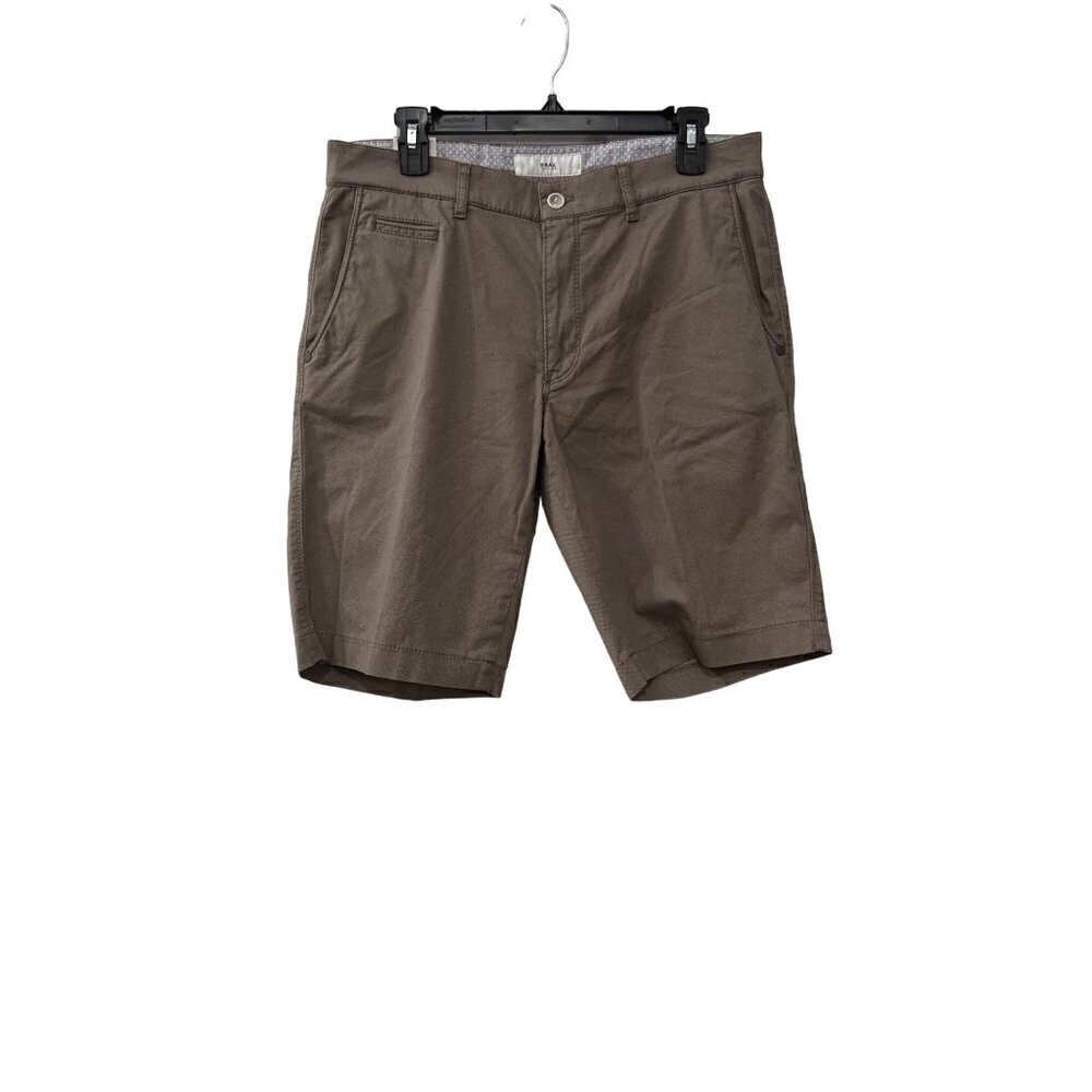 New Brax Bari Size US 33/32 Cotton Blend Bermuda Shorts Brown